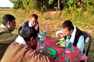 suresh bora busy on election campaining barhampur nagaon assam etv bharat news