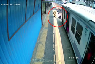 A constable of Mumbai Police helped a 60-year-old man, who got stuck at a railway track, save his life at Dahisar railway station in Mumbai yesterday.