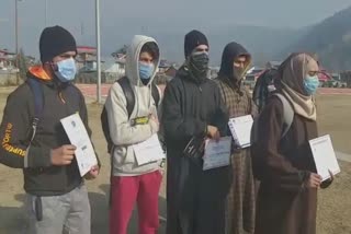 athletes silent protest against youth services and sports department of bandipura