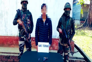 NSCN apprehended in Nagaland  Assam Rifles apprehended NSCN  latest news on NSCN  Over ground worker of NSCN apprehended in Nagaland  എന്‍ എസ് സി എന്‍ തീവ്രവാദ സംഘടനയുടെ സഹായി നാഗാലാന്‍റില്‍ പിടിയില്‍  എന്‍ എസ് സി എന്‍  തീവ്രവാദ സംഘടനയുടെ സഹായി നാഗാലാന്‍റില്‍ പിടിയില്‍