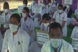 staff-nurses-protested in koraput