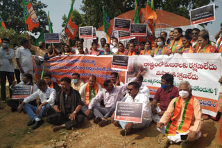 bjp protest at visakha