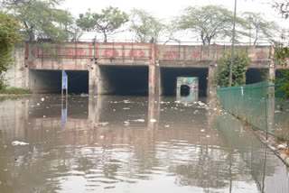 Water filled in Prahladpur railway underpass