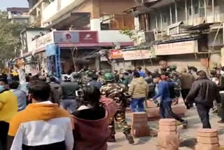 people demanding reconstruction of chandni chowk hanuman mandir