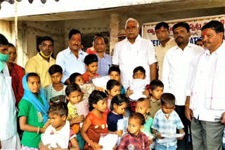 mla koneru Distributed blankets and clothes to the tribals