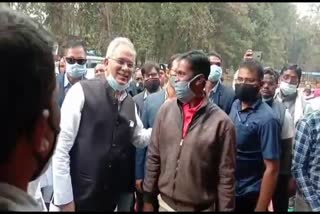 CM Bhupesh Baghel arrived in Mahora Adarsh ​​Gauthan OF Korba
