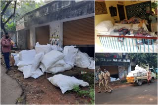 Large quantities of banned tobacco were seized  tobacco were seized at Parashala  parassala crime  നിരോധിത പുകയില പിടികൂടി  പാറശാല നിരോധിത പുകയില പിടികൂടി  പാറശാല