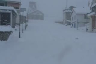 snowfall in kedarnath rudraprayag