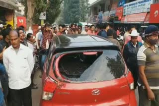 Jagatsinghpur: Unknown man broke vehicle, attacked people