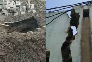 cracks in many homes due to leakage of water pipeline in palwal