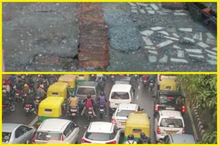 Hail fell in South Delhi with heavy rain