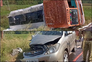 Tanker lorry and car collide in Alappuzha; Fuel leak from tanker  Tanker lorry car collide Alappuzha  Fuel leak tanker  accident  Fuel leak  ആലപ്പുഴയില്‍ ടാങ്കര്‍ ലോറിയും കാറും കൂട്ടിയിച്ച് അപകടം; ടാങ്കിറില്‍ നിന്നും ഇന്ധനചോര്‍ച്ച  ആലപ്പുഴയില്‍ ടാങ്കര്‍ ലോറിയും കാറും കൂട്ടിയിച്ച് അപകടം  ടാങ്കിറില്‍ നിന്നും ഇന്ധനചോര്‍ച്ച  ടാങ്കര്‍ ലോറിയും കാറും കൂട്ടിയിച്ച് അപകടം  ഇന്ധനചോര്‍ച്ച