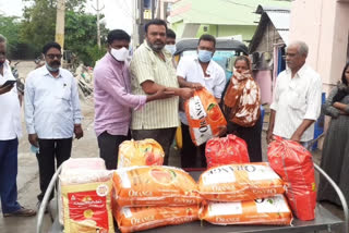 tdp distributed commodities to fire victims at kurnool