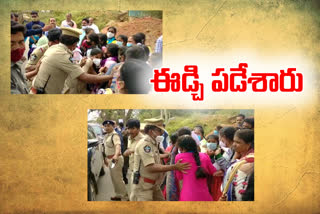 police over action on covid staff protest in adarimetta vizag district