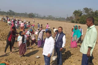 MLA Chakradhar Gogoi visited to see NREGA works