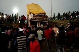 Drunk truck driver hit to car and tractor