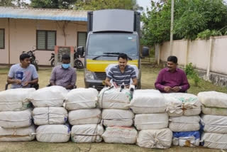 ganja caught by police