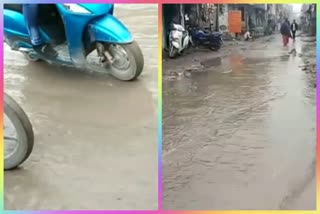 Roads of Vikaspuri assembly in a bad condition due to rain in delhi