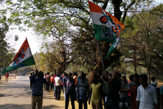 tmc conducted a bike rally inside viswabharati university