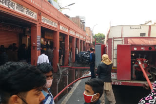 loss of millions due to fire, fire in Jewelery shop in jaipur