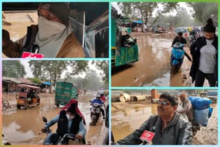 condition of the main road of Sangam Vihar area deteriorated