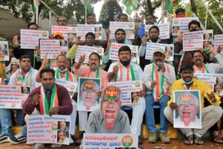 youth congress activists Protest