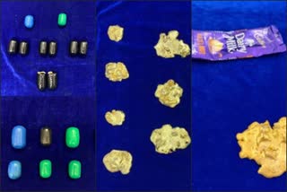 Chennai Air Customs seized 3.72 kg gold valued at Rs 1.97 crores from Dubai/Sharjah flights  ചെന്നൈ എയർപ്പോർട്ടിൽ 1.97 കോടി രൂപയുടെ സ്വർണം പിടിച്ചു  ചെന്നൈ വാർത്തകൾ  സ്വർണക്കടത്ത് വാർത്തകൾ  ചെന്നൈ എയർപോർട്ട്