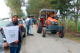 farmers tractor rally against agricultural laws in guhla chika