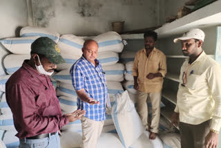 seizure of illegally stored ration rice in guntur district