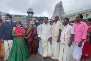 dpty minister visits thirumala