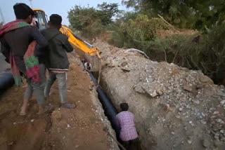 narmada river pipe line