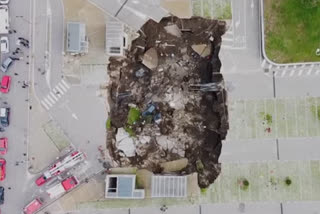 sink hole in italy hospital