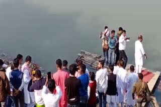 MP Gaurav Gogoi arrives on the banks of The Kuhiara River in karimganj