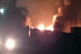 Chharrisgarh: fierce fire in godavari steel located at silatra in raipur