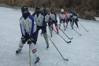 itbp-personnel-gear-up-for-ice-hockey-championships  ഹോക്കി ചാമ്പ്യന്‍ഷിപ്പ്  ഐടിബിപി  itbp  ice hockey championships  ice hockey