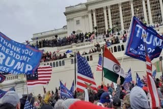 Complaint was filed at the Kalkaji police station against the Indian flag hoist in the US Capitol protests