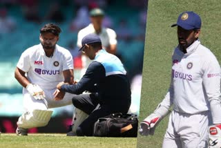 Jadeja left thumb injured, Rishabh Pant hit on elbow, taken for scans as Saha dons gloves