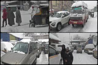 Heavy snowfall at Srinagar area in Kashmir