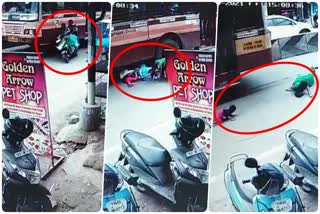 Shocking CCTV visuals; Woman dies after being hit by rtc bus
