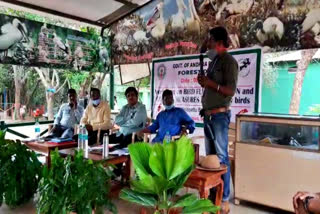 awareness seminar on bird flu sample collection at  doravari satram in nellore district