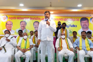 L. Ramana speaking after opening the TDP office at illandu