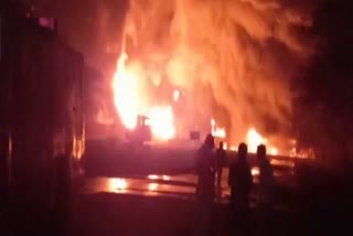 fire in Green Petro fuel factory