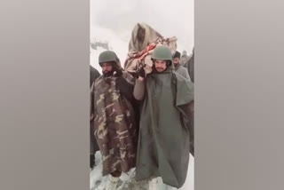 Army jawans brave difficult conditions to evacuate ailing woman in Jammu