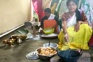 bhogali bihu preparation at dhing