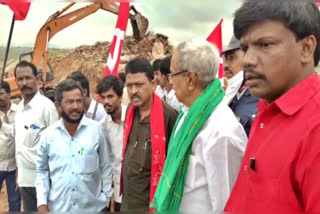 cpi leaders visited summer tank storage in adoni kurnool