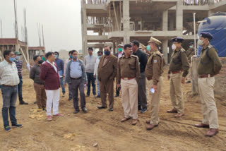 adg inspected police house under construction in pakur