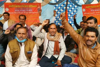 Farmers sitting on strike