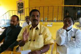 tdp leader narasimha yadav met with party men at srikalahasti