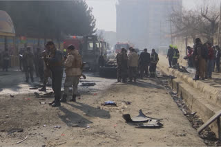 bomb blast in kabul, killed three and one injured