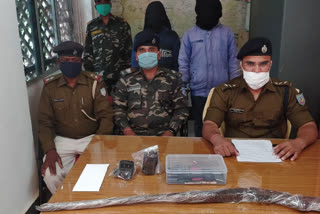 police arrested two naxalites in chaibasa